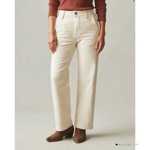 American Giant Women’s Wide Leg Pant in Creme Brûlée Size 2 NWOT Beige Cream Tan